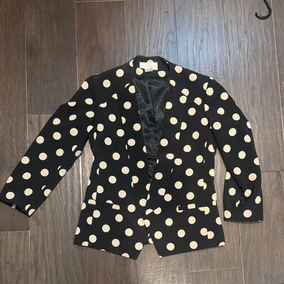 Anthropologie Jackets & Blazers - Anthropologie Black and White Polka Dot Blazer